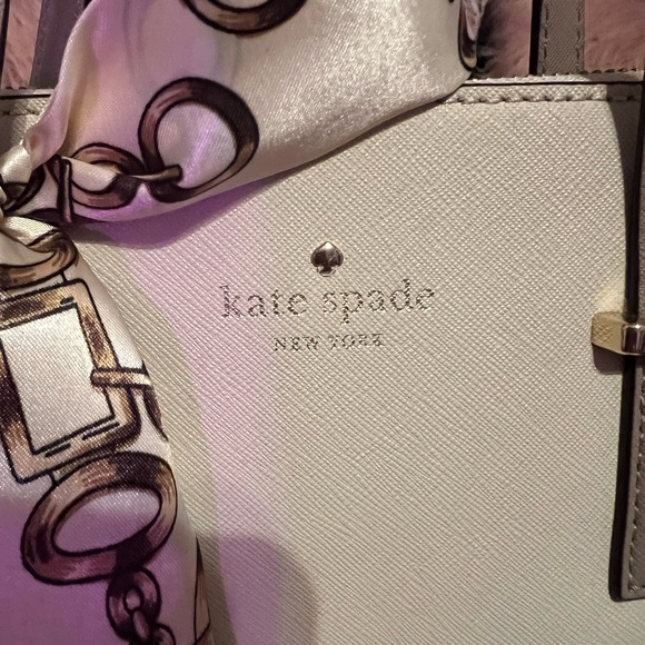 Kate Spade Leather Handbag/Satchel/Crossbody Cedar Street Maze Ivory Beige - Picture 5 of 15